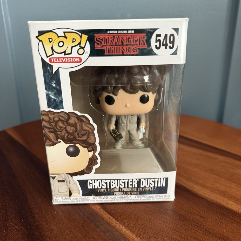 Funko Pop Ghostbuster Dustin #549 Stranger Things‎ Vinyl Figure NIB